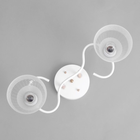 Linda chandelier 2x60W E27 white, gold 47x16x23cm-3
