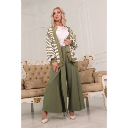 Women's pants, size 44, khaki color-7