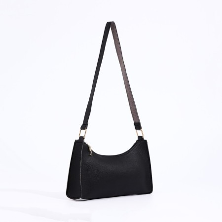 Bag Women's Baget with a zipper, black color-3