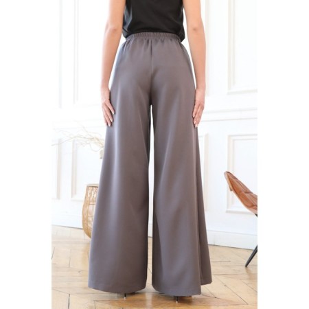 Female trousers, size 50, gray color-2