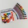 Wax pencils, set 12 colors, height 8 cm, diameter 0.8 cm, transformers
