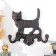 Decorative metal hooks "Home cat" 16x4x16 cm