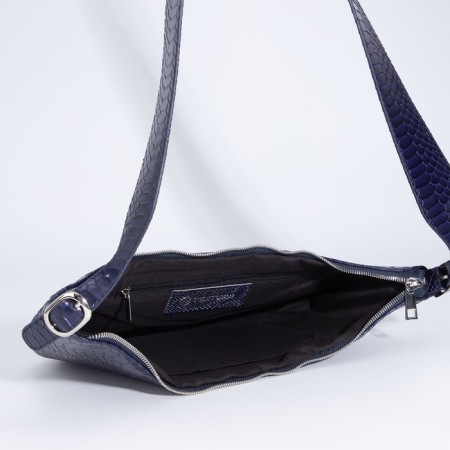 Women's bag over the shoulder Textura, small size, blue color-2
