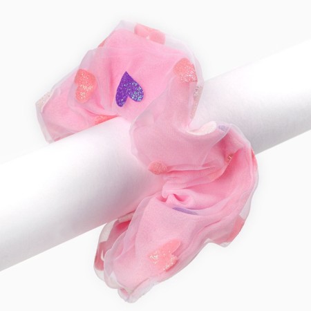 Hair elastic band "hearts", pink, 11 cm, cats aristocrats-5