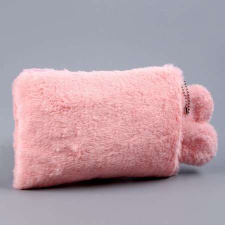 Penal School Soft "Bunny", 21 × 13 cm, plush, pink color-4