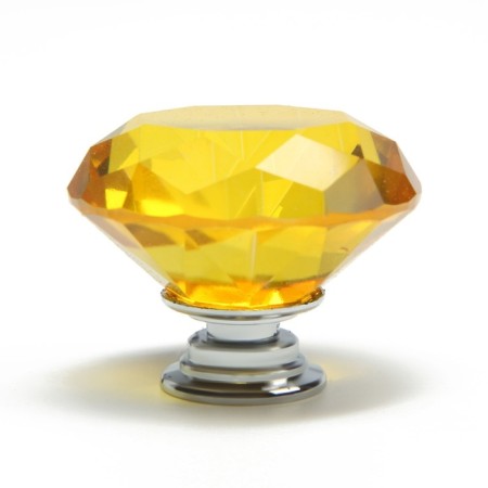 Handle button Cappio, color Gold "Diamond", glass, d = 40 mm-3