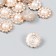 Decor for creativity plastic, rhinestones "Round flower with pearl" set of 15 pcs 1.9x1.9 cm