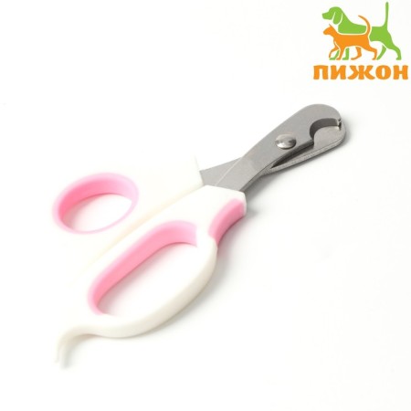 Middle scissors are medium with an emphasis for a finger, white with pink