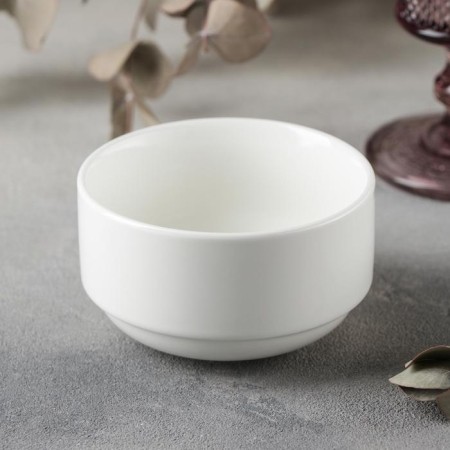 Porcelain broth Wilmax Stella, 300 ml, d = 10 cm, white color