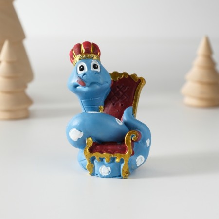 Suvenir Polystone "Snake in the crown with the royal throne" 5x6 cm-4