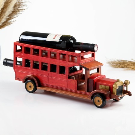 Mini-bar/stand for a bottle bus, red