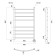 Domoterm electric heated towel rail "Calipso" P8, 500x800 mm, right, chrome
