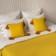 Decorative pillowcase "Shifu", size 40x40 cm, mustard color