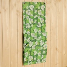 Wallwathered Organizer on eyelets 8 departments, print green leaves, 62x30 cm, felt