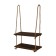 QWERTY TIVAT shelf, on ropes, 2 tiers, 40x20 cm, thickness 1.5 cm