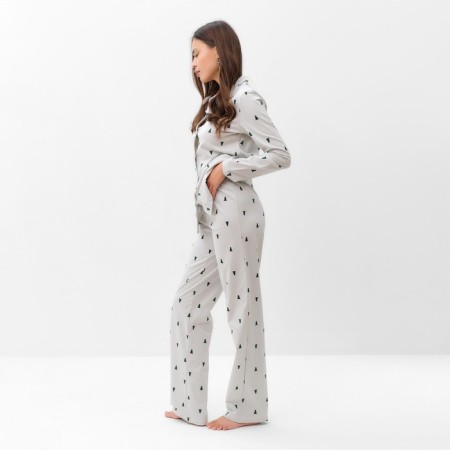 Пижама женская (рубашка и брюки) KAFTAN "Елки" р.52-54-2