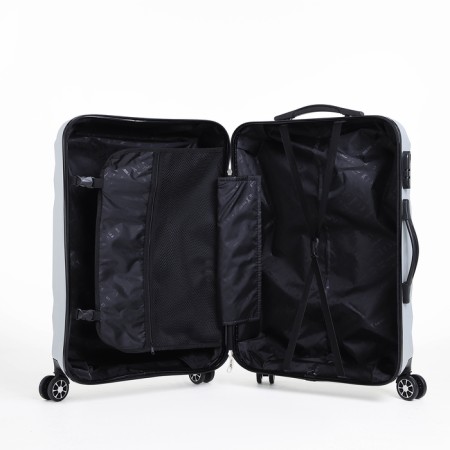 Middle suitcase 24 ”,“ Cartes factory ”, lightning department, code lock, 4 wheels, color gray color-7