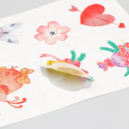 Stick Paper "Birds in love" set of 6 sheets 18.6x10 cm-5