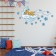 Sticker Plastic Interior color "Sleeping Bear for a month, among stars" 30x60 cm