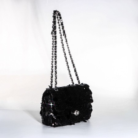 Bag-clate on fasteners, black color-3