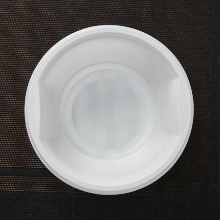 A set of plastic disposable plates for soup, 600 ml, 12 pcs, white color-1