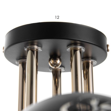 Jero chandelier 5x60W E27 Black/Gold 54x54x25cm SVK-5