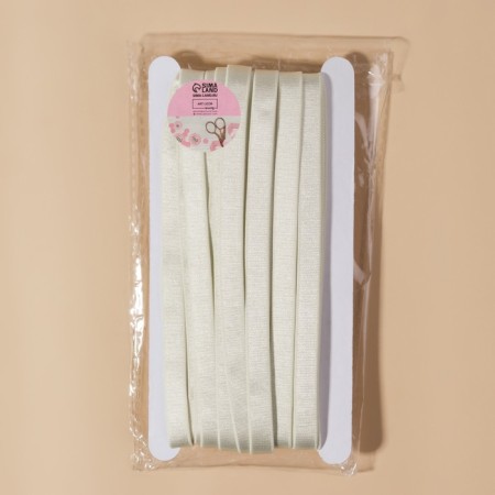 Glass for straps, shiny, 10 mm, 10 ± 0.5 m, beige color-2