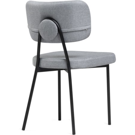 Stol on the metal frame VAKAO Metal/fabric, black/gray 46x50x83 cm-3