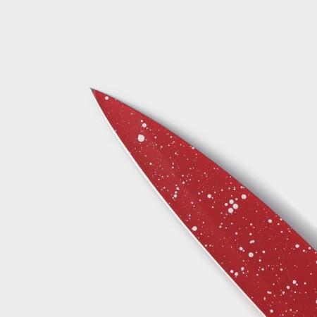 A knife with an anti -wagoning coating of the “marshmallow”, universal, blade 12.5 cm, red color-2