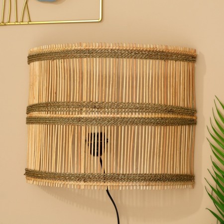 Lamp wall -mounted from the rattan "Amina" 1x120W, E27, 40x17x30 cm-2