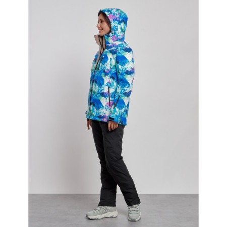 Ski costume female winter, size 48, blue color-5