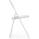 Fold 1 Metal Carcass chair, metal/eco -leather, white/white 43x40x77 cm