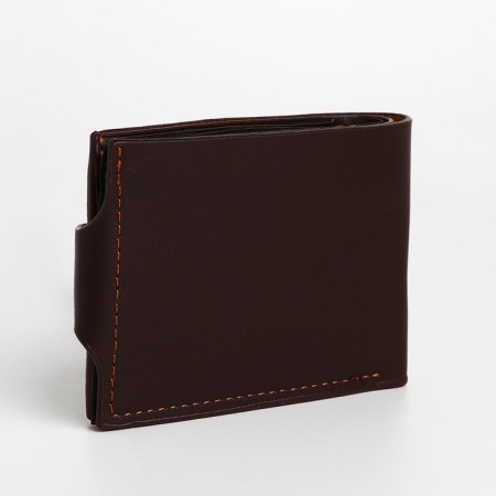 Male purse on a magnet, brown color-1