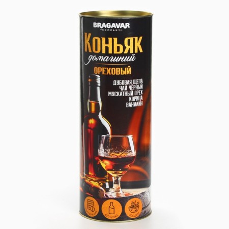 Gift set for the preparation of tincture "Cognac Nuts", a set of herbs and spices, a bottle-4