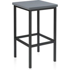 Haric loft Metal/MDF stool, black/dark gray 34x34x61 cm