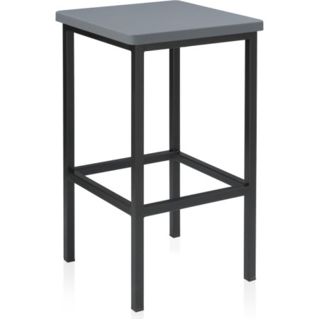 Haric loft Metal/MDF stool, black/dark gray 34x34x61 cm