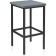 Haric loft Metal/MDF stool, black/dark gray 34x34x61 cm