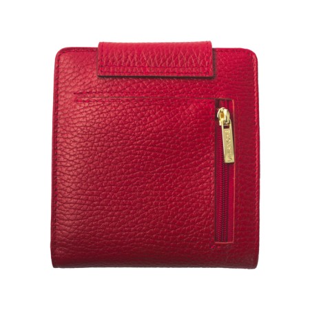 Nice wallet, matte leather, red color-1