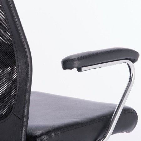 Office Office Brabix "Flight EX-540", chrome, eco-leather, mesh, black-6