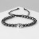 Bracelet unisex "hematite" skull, black color with silver, d = 6 cm
