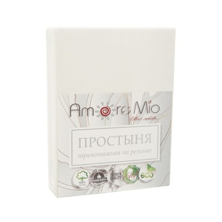 AMORE Mio elastic sheet, size 200x200x20 cm, white color-2
