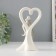 Souvenir Ceramics "Abstraction. Lovers, hugs in a large heart" 8.5x7.4x16 cm