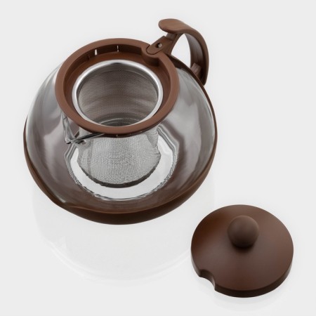 Glass teapot “Fantasy”, 750 ml, with metal sieve, color mix-3