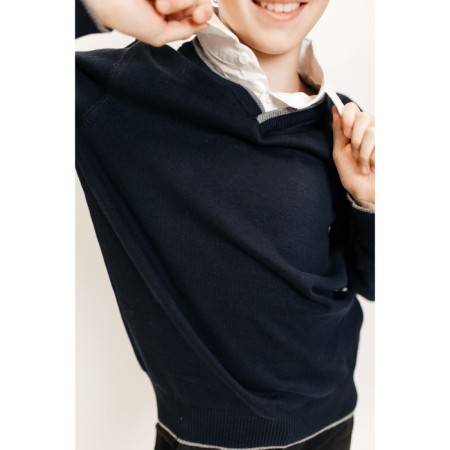 Jumper for boys, height 110-116 cm, dark blue color-3