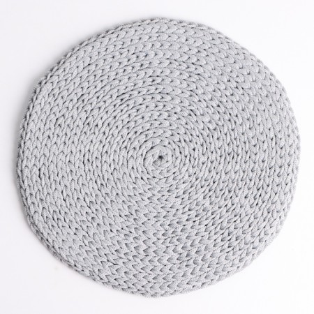 Napkin, d = 25 cm, polyester fiber, gray-3