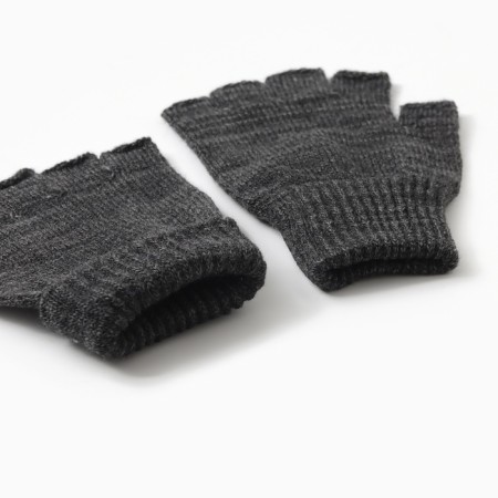Gloves (mittens) male, gray color, river 20-2