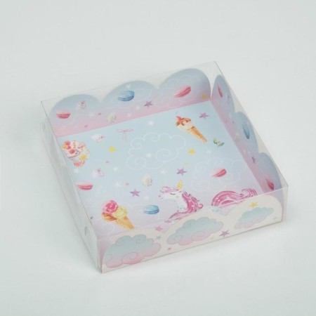 Bearbox, confectionery packaging with PVC lid, “hire yourself”, 10.5 x 10.5 x 3 cm-1