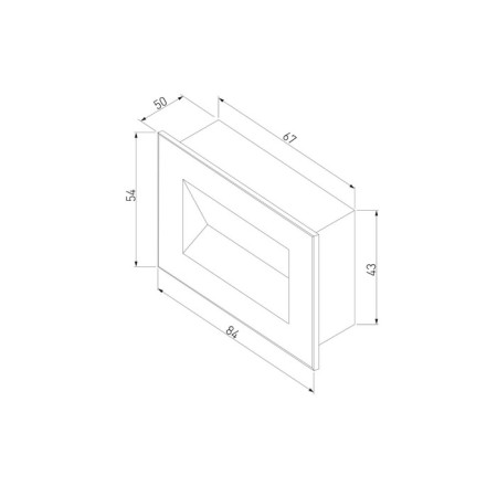 Elektrostandard, STEP 7 LED 3 watts, 50x84x54 mm, IP65, black color, black-3