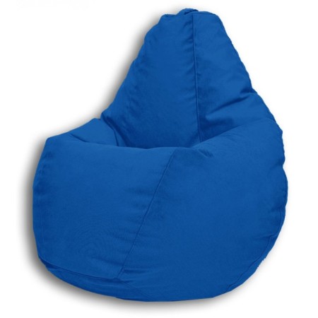 The pear-pear chair is positive Real a, size XL, diameter 95 cm, height 125 cm, velor, blue color-1