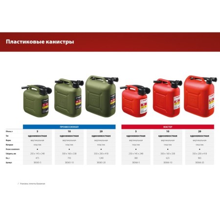 Canister for fuel and lubricants "bison" professional, 10 l, plastic, reinforced-7